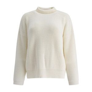 RAKKI Ribbed Knit Turtleneck Sweater Women WHITE Sweaters & Knitwear